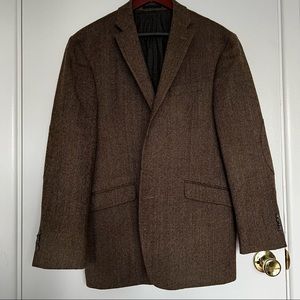 Jos. A. Bank 1905 Collection, Tailored Fit, Brown Wool Herringbone Blazer
